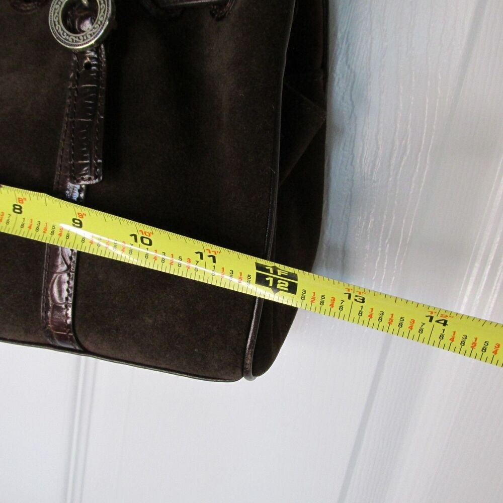 BRIGHTON Cinclaire Cinabar Brown Suede Shoulder Tote Bag - Picture 5 of 15